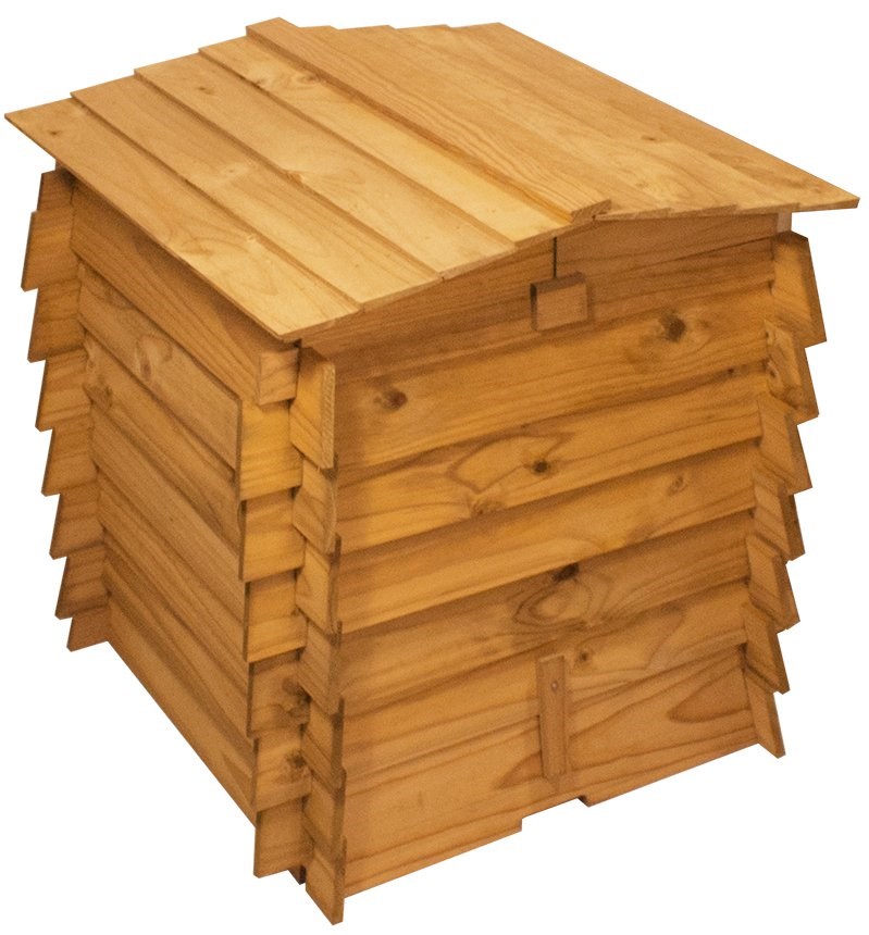 Beehive Wooden Composter with Double Hinged Roof - 328L by Lacewing™