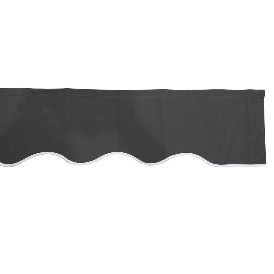 4.5m Charcoal Valance - Wavy