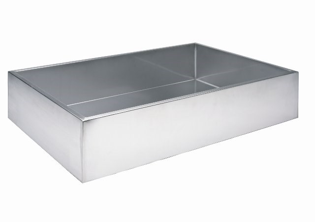 Brushed Stainless Steel Rectangle Water Feature Reservoir