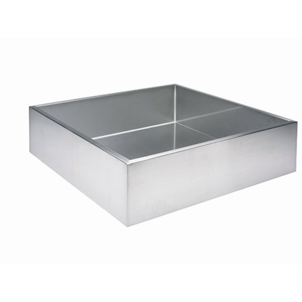 98L Square Brushed Stainless Steel Reservoir - For Water Features