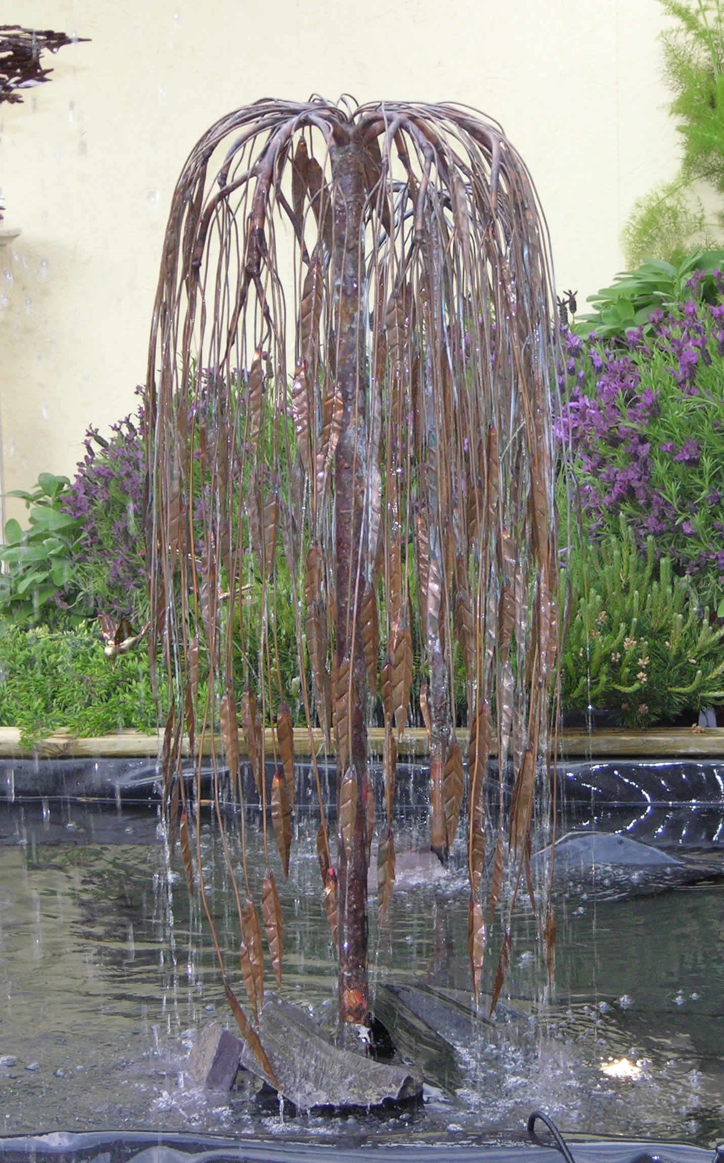 Weeping Willow Copper Tree Water Feature - Large - With Plastic Reservoir
