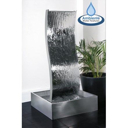 H180cm Double-Sided Curved Water Wall by Ambienté
