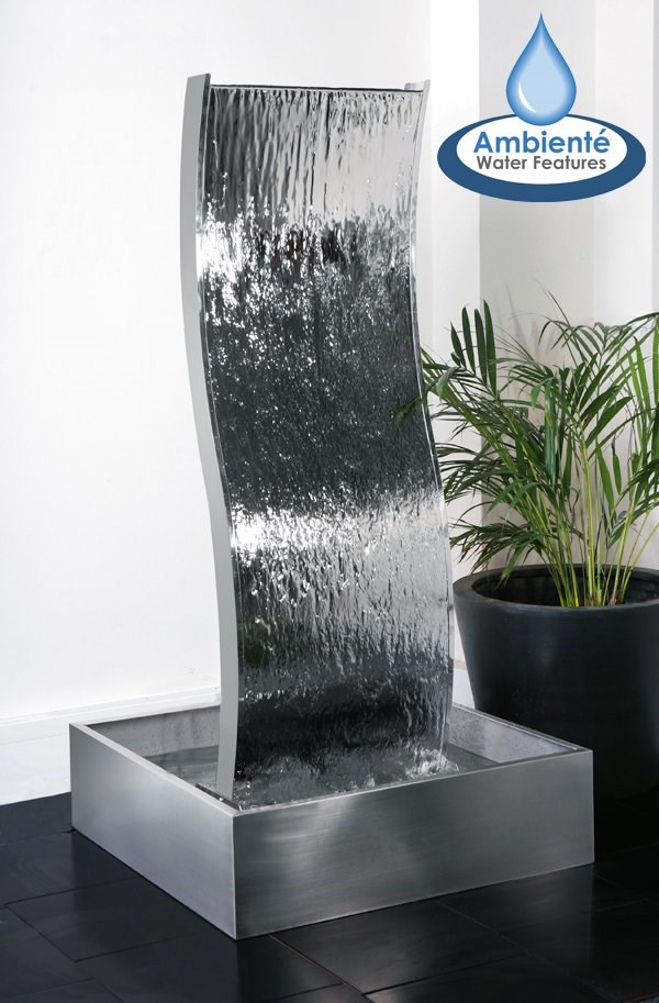 H180cm Double-Sided Curved Water Wall by Ambienté