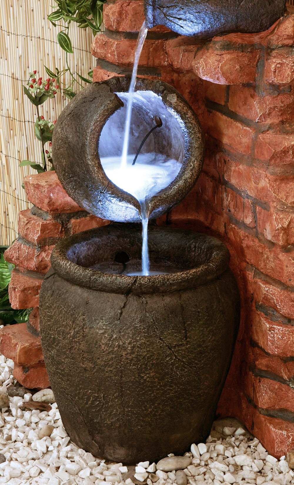 Regal 4-Tier Oil Jar Water Feature w/ Lights | Indoor/Outdoor Use | Ambienté