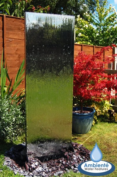 Double Sided Stainless Steel Water Wall With Plastic Reservoir