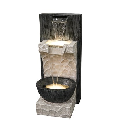 H82cm 2 Fall Cascade Water Feature with Lights