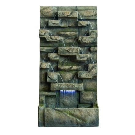 H91cm Grey Water Wall Water Feature with Lights
