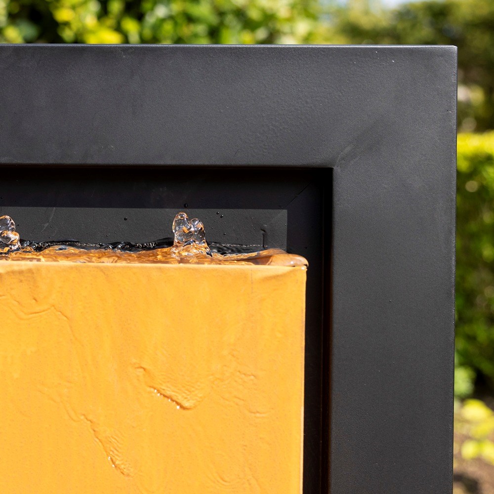 Almeida Zinc Column Water Wall Water Feature With LED Lights