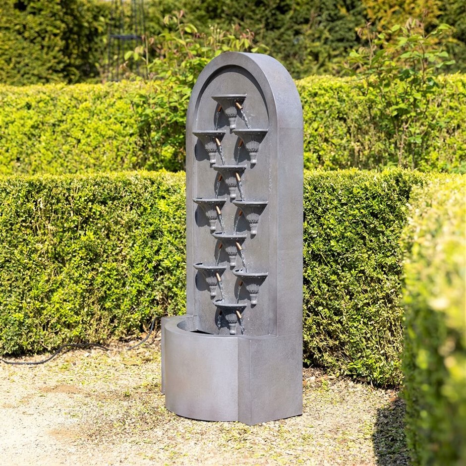 Obidos Zinc Metal 7-Tier Cascading Bowls Water Feature