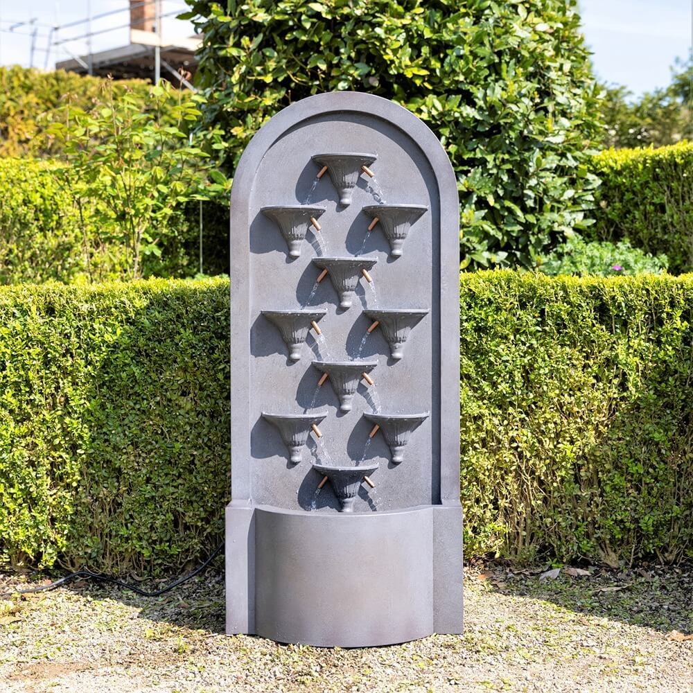 Obidos Zinc Metal 7-Tier Cascading Bowls Water Feature