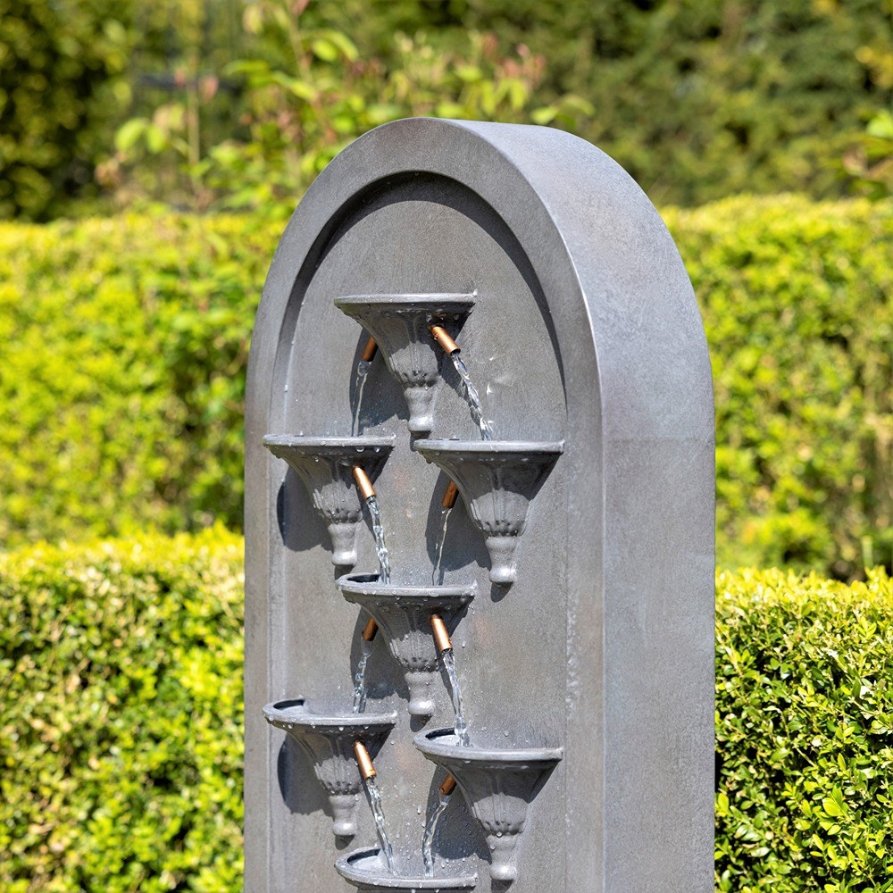 Obidos Zinc Metal 7-Tier Cascading Bowls Water Feature