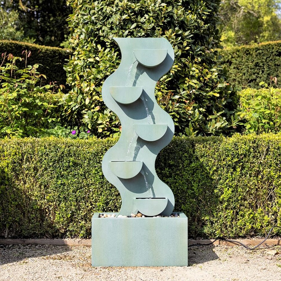 Monsanto Zinc Metal 4-Tier Cascading Water Feature