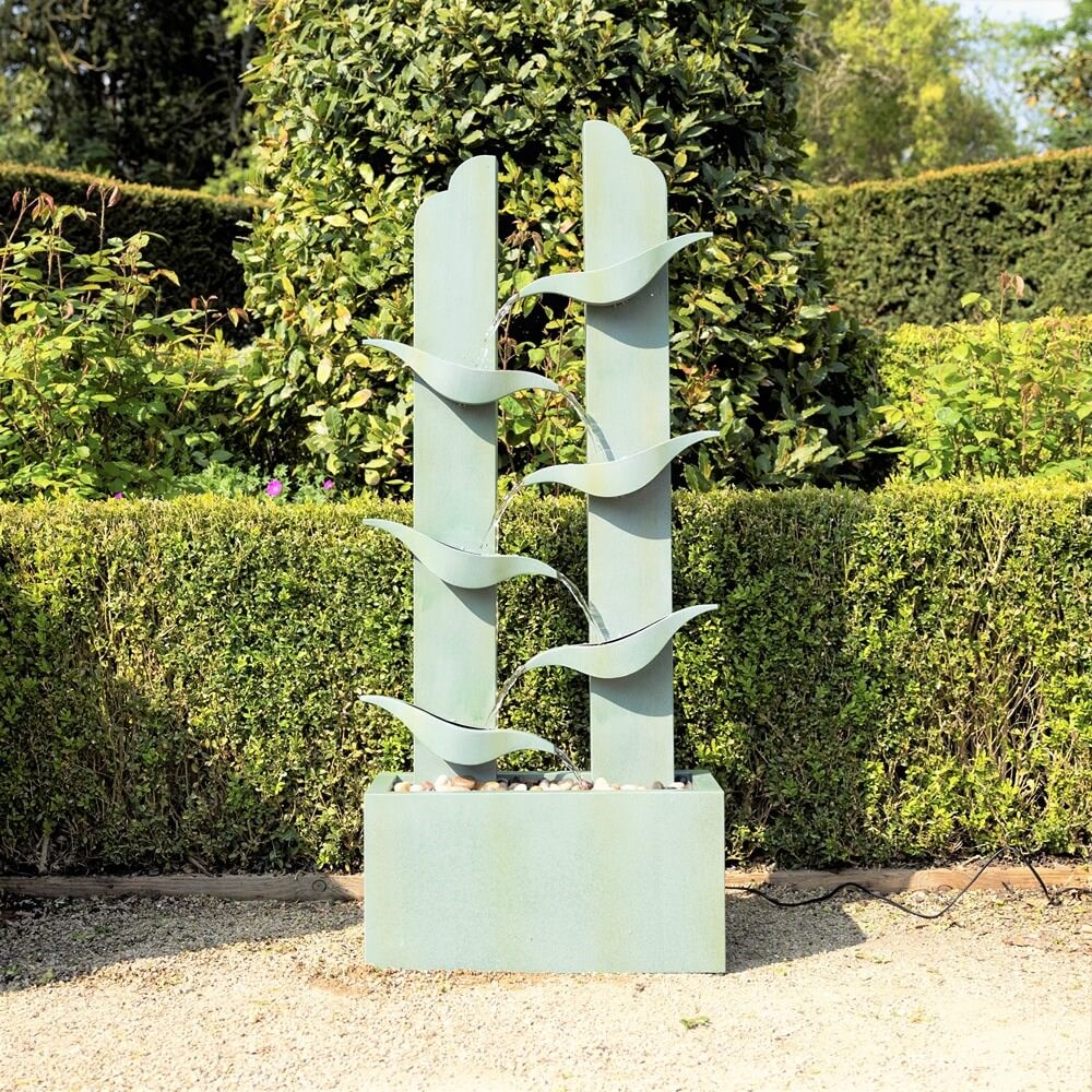 Elvas Zinc 6-Tier Cascading Water Feature With LED Lights