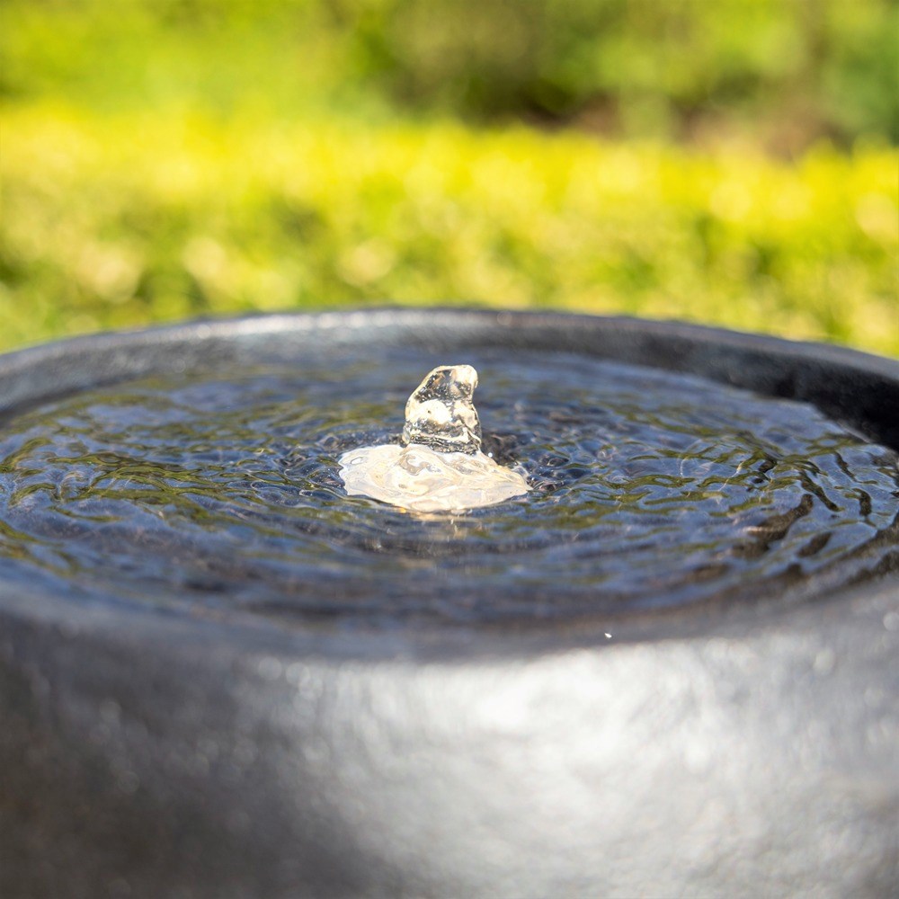 Nazare Oval Keyhole Design Water Feature With LED Lights