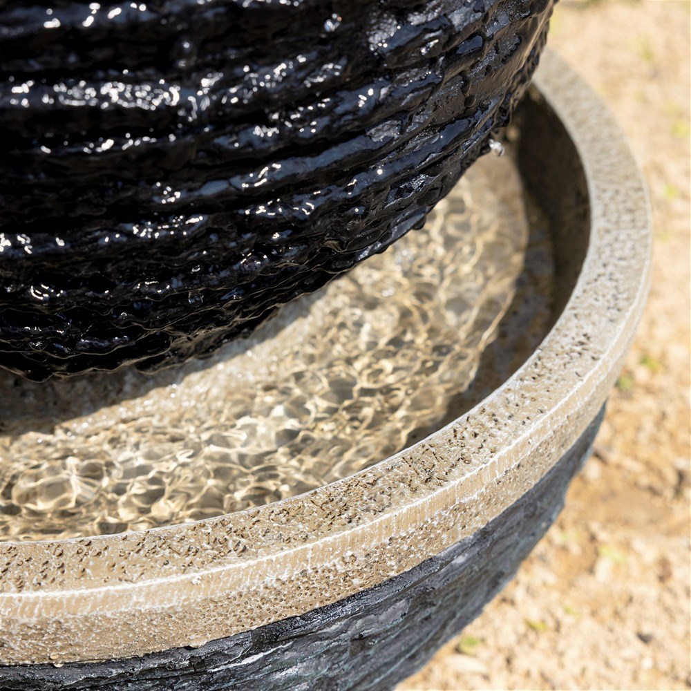 Marvao Slate Effect Sphere Water Feature With LED Lights