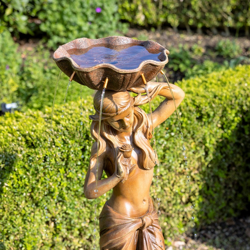 Naiades Bronze Maiden Statue & Surround Water Feature