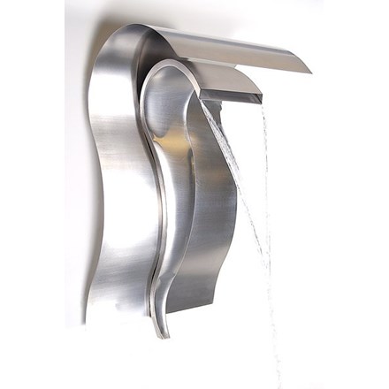 H75cm Cascading Swan Wall Mounted Stainless Steel Water Feature by Ambienté