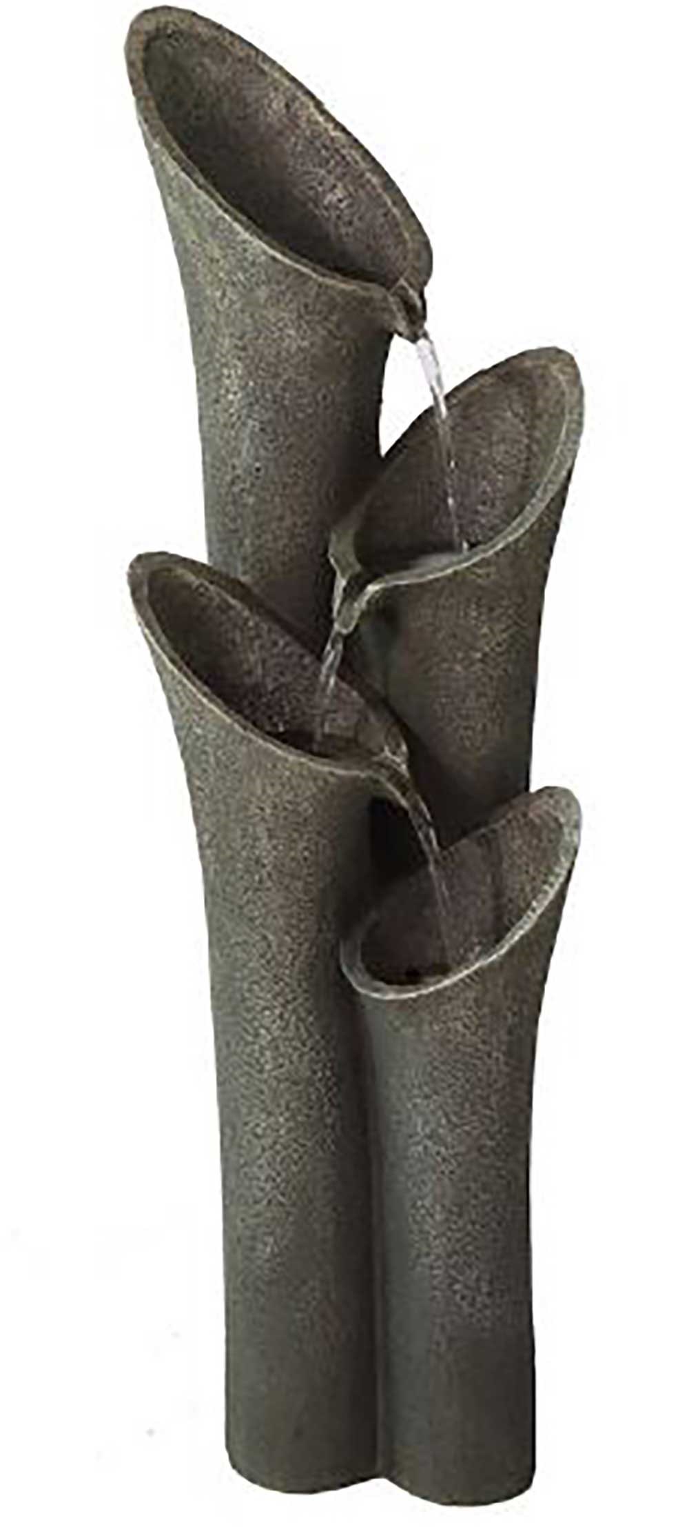 Montrose Stone Effect 3-Tier Solar Pouring Columns Water Feature