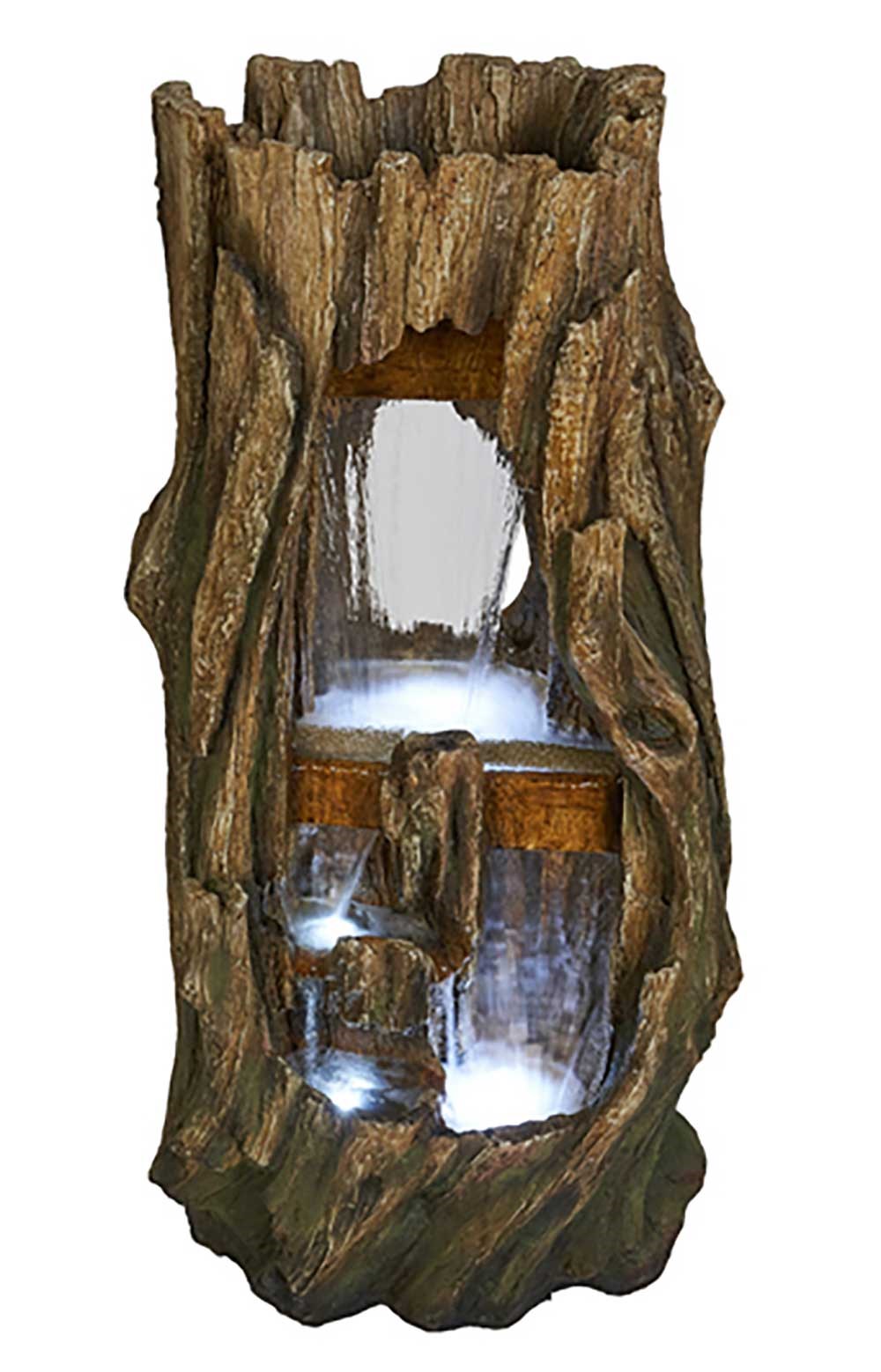 Tamworth Tree Trunk Cascade Water Feature With LED Lights