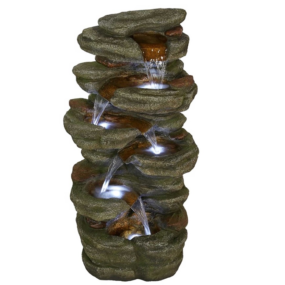 Wellington Rock Falls Cascade Water Feature With LED Lights