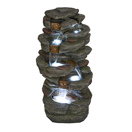 Kettering Rock Falls Water Feature With LED Lights