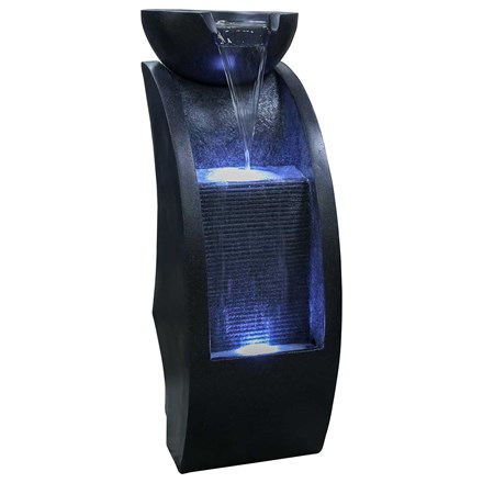 Lewisham 3-Tier Bowl & Column Cascade Water Feature With LED Lights
