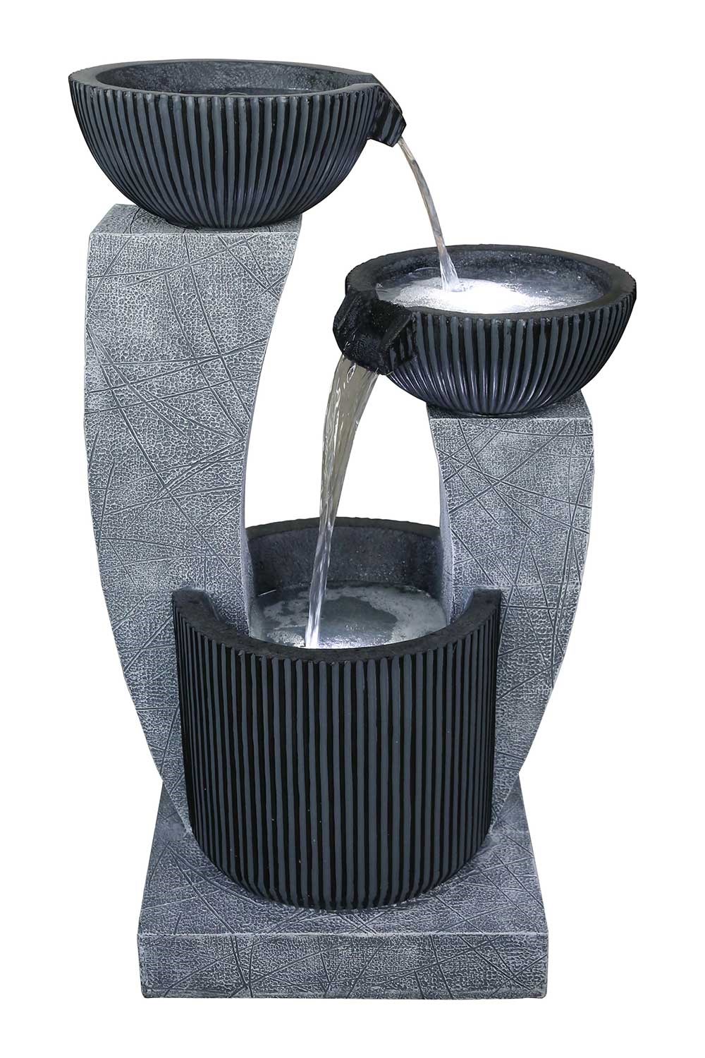 Redbridge Pouring Bowls Tiered Cascade Water Feature With LED Lights