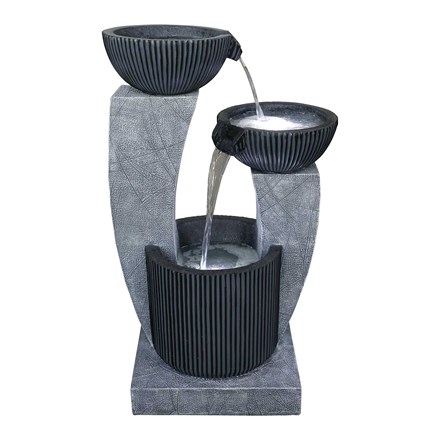 Redbridge Pouring Bowls Tiered Cascade Water Feature With LED Lights