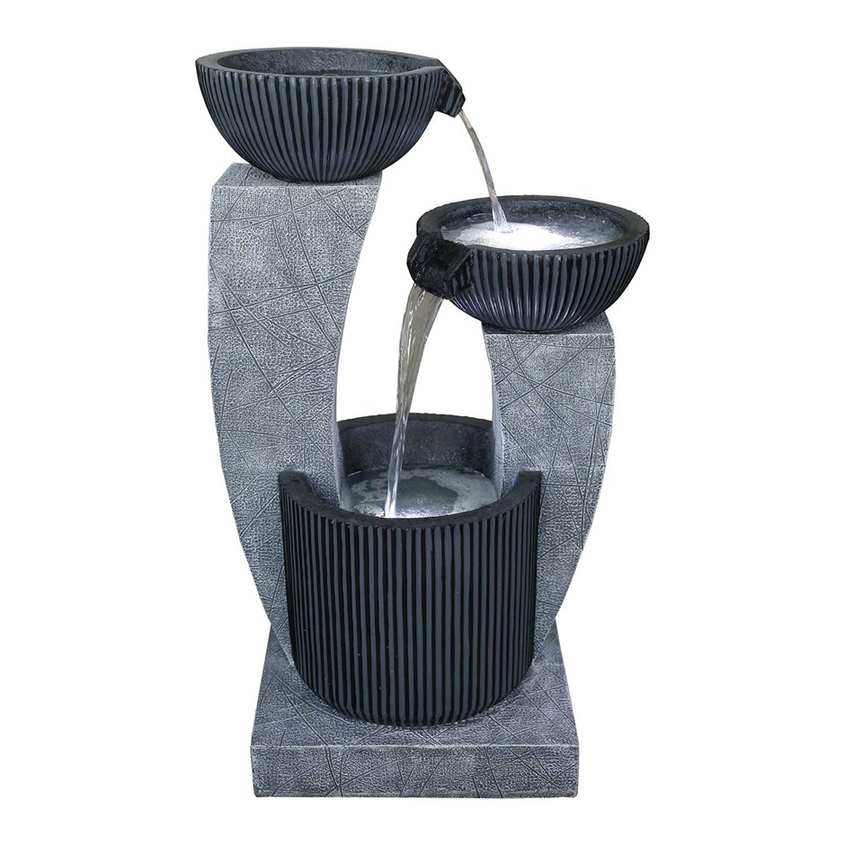 Redbridge Pouring Bowls Tiered Cascade Water Feature With LED Lights
