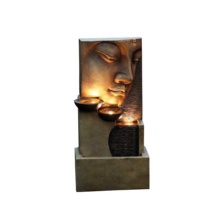 Ashburton Buddha Bowl Wall Cascade Water Feature With LED Lights