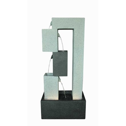 Bodmin Contemporary 4-Tier Water Feature With LED Lights