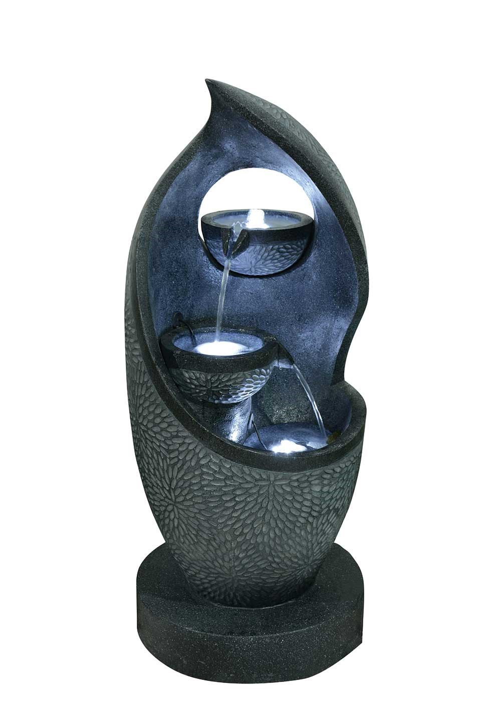 Maidstone Open Wave Tiered Cascade Water Feature With LED Lights