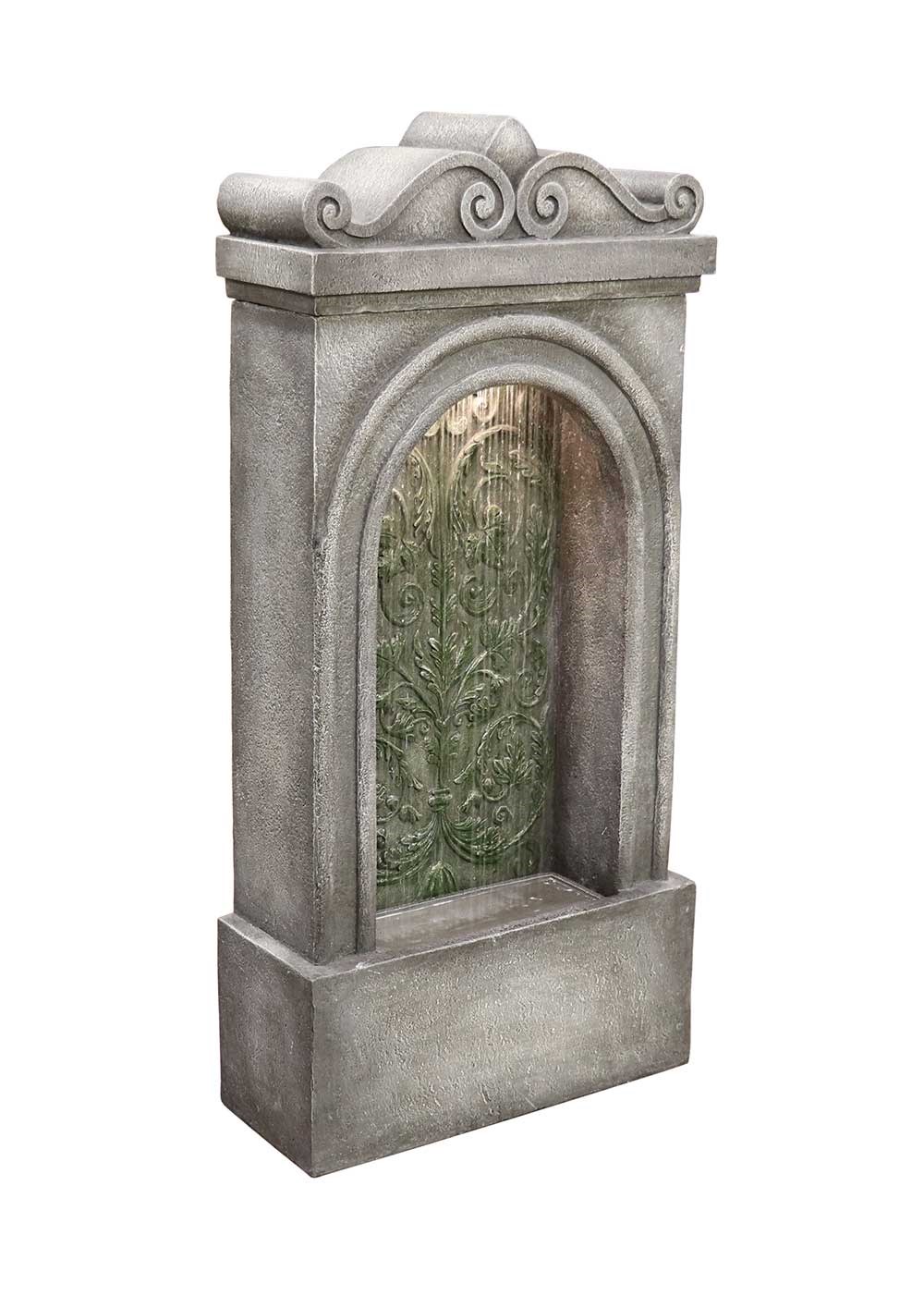 Lynmouth Stone Effect Rain Fall Water Feature With LED Lights