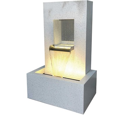 Martos Zinc Metal Cascade Water Feature With LED Lights