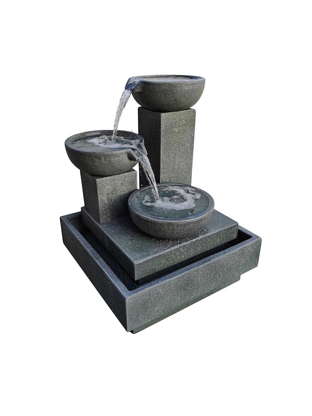 Trio Stone Effect Pouring Bowls Tiered Cascade Water Feature