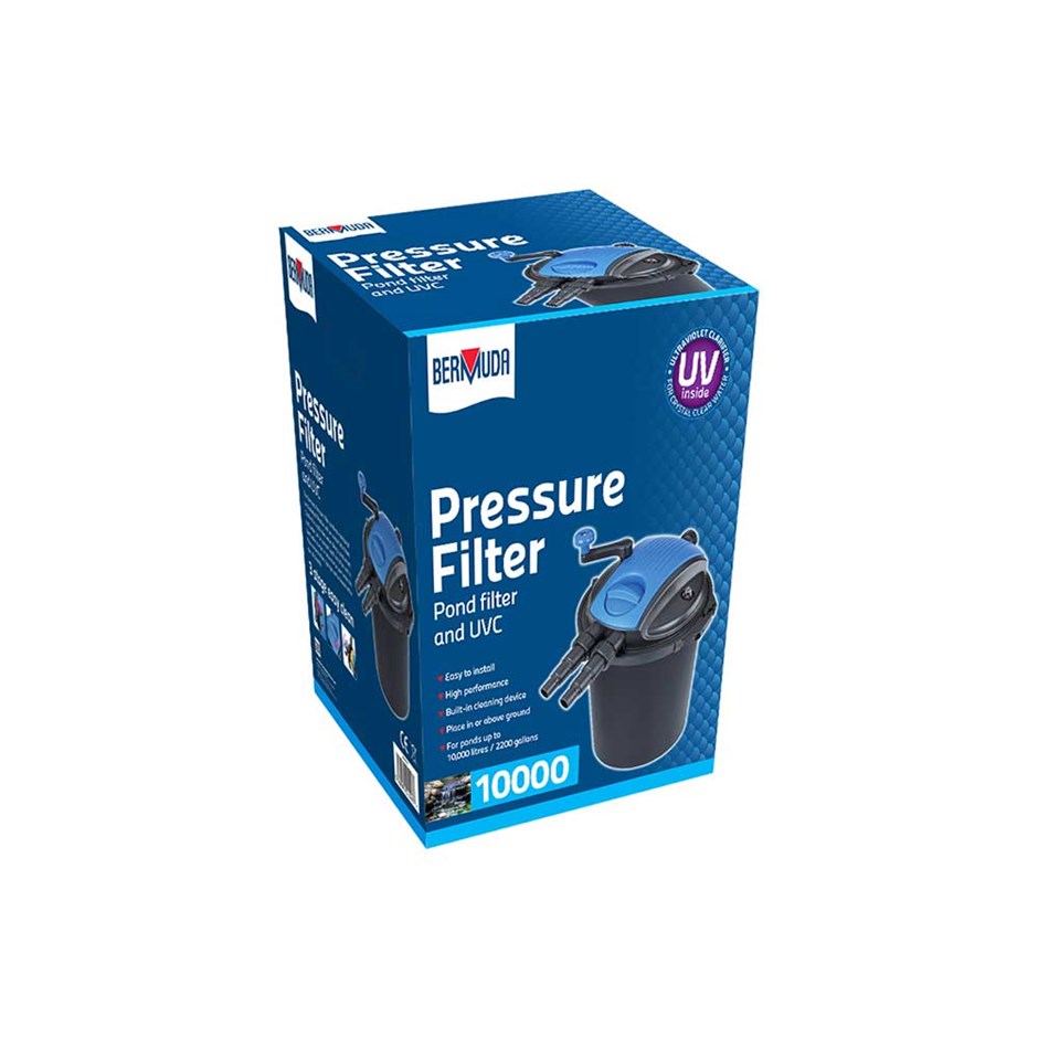 Bermuda Pressure Pond Filter and UVC - 10000 Litres