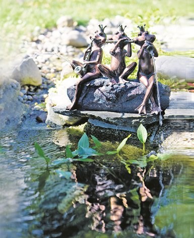 H30cm Frog Band Water Feature