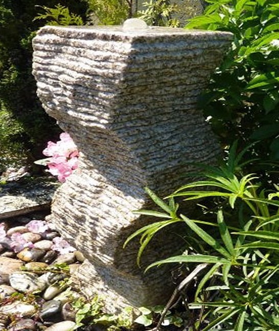 Beige Granite Cascading Wave Water Feature