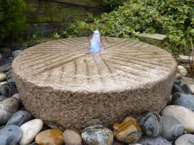 Old Mill Stone Fountain Water Feature
