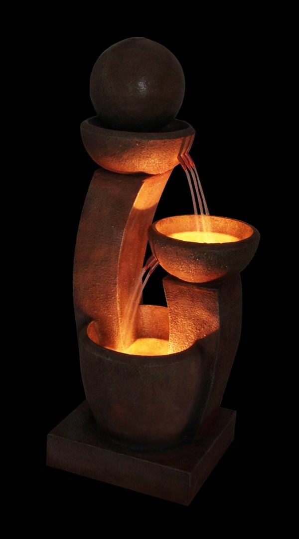 Friendship Fountain Water Feature w/ Lights | Indoor/Outdoor Use | Ambienté