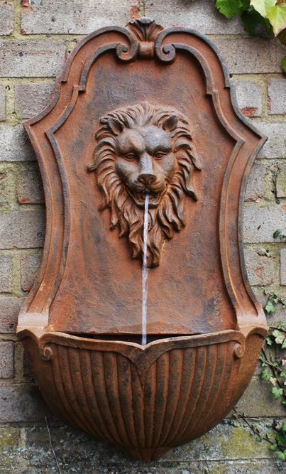 H75cm Gentle Lion Head Wall Fountain | Indoor/Outdoor Use