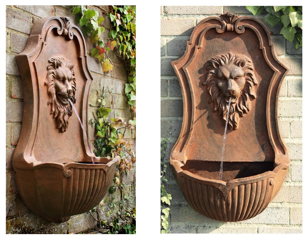 H75cm Gentle Lion Head Wall Fountain | Indoor/Outdoor Use