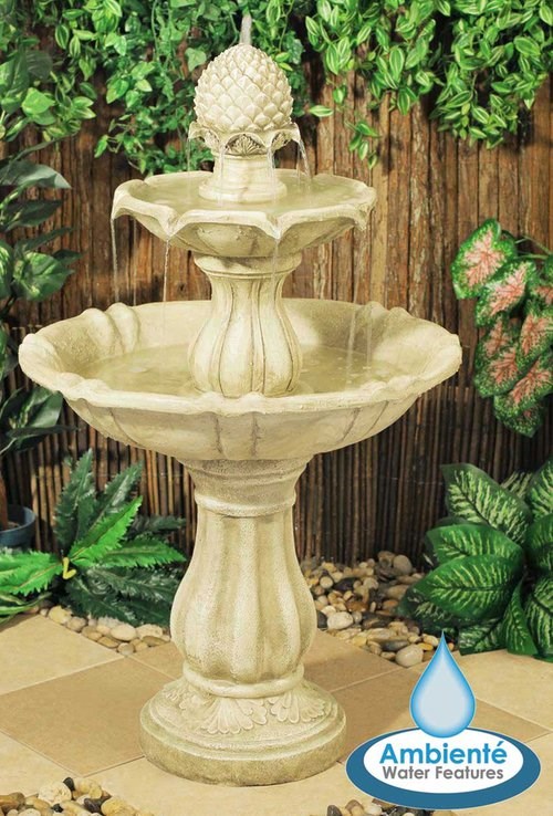 Elizabethan Stone Effect Tiered Artichoke Fountain Water Fountain
