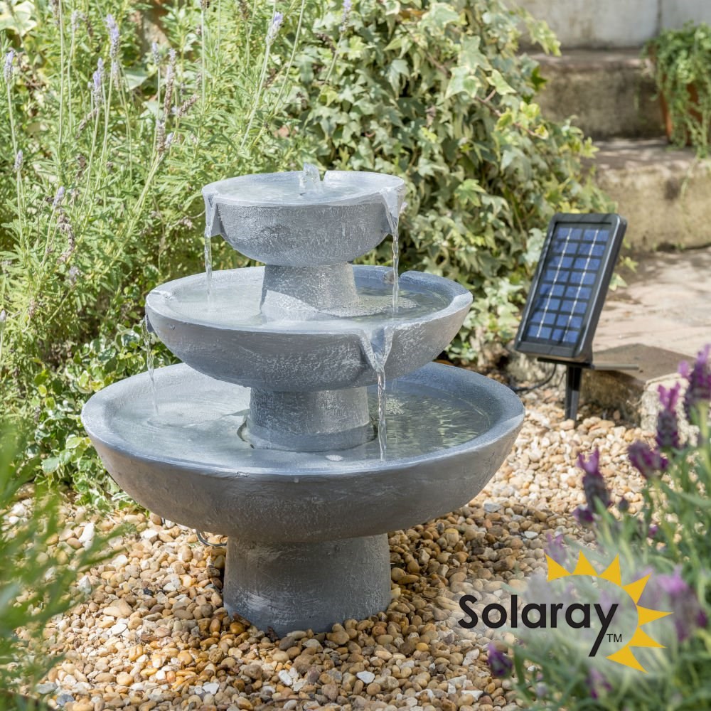Hatfield Stone Effect Solar Cascade Water Feature