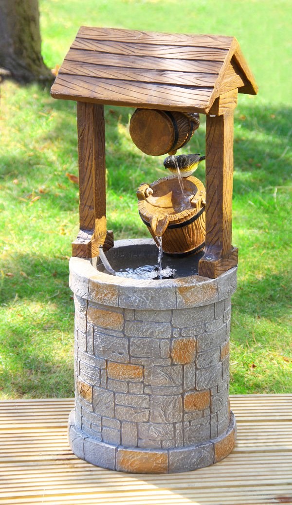 H74cm Solar Wishing Well Water Feature by Solaray
