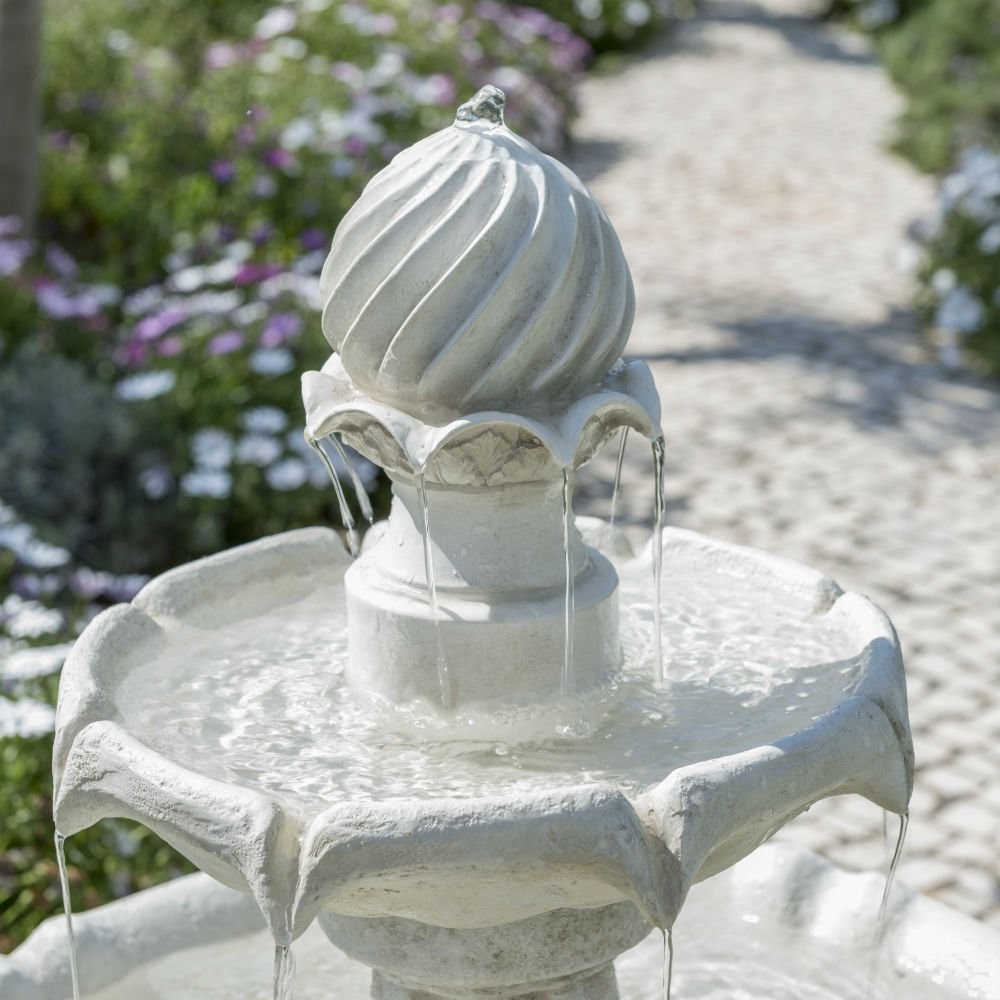 H92cm Imperial Solar Tiered Water Fountain by Solaray