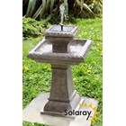 H80cm Pizzaro Solar Bird Bath Water Feature with Lights by Solaray
