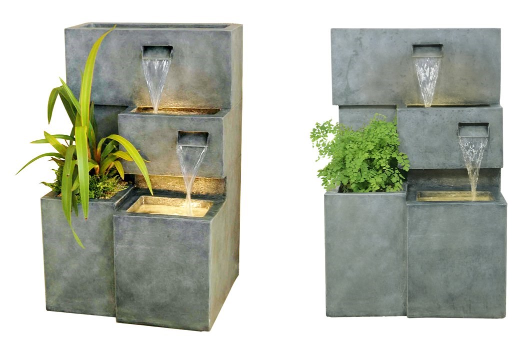 Higgledy Troughs Water Feature & Planter w/ Lights | Ambienté