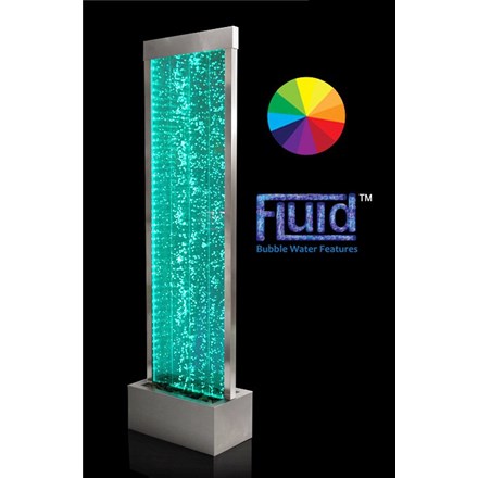 H184cm Bubble Water Wall with Colour Changing LEDs | Indoor Use - by Fluid