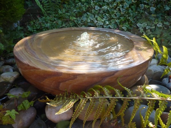 Small Rainbow Sandstone Babbling Bowl Water Feature